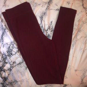 Maroon Forever 21 Leggings
